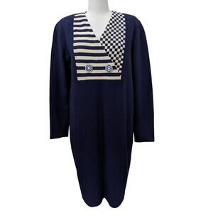 The Michael Collection vintage wool blend sweater knit dress medium